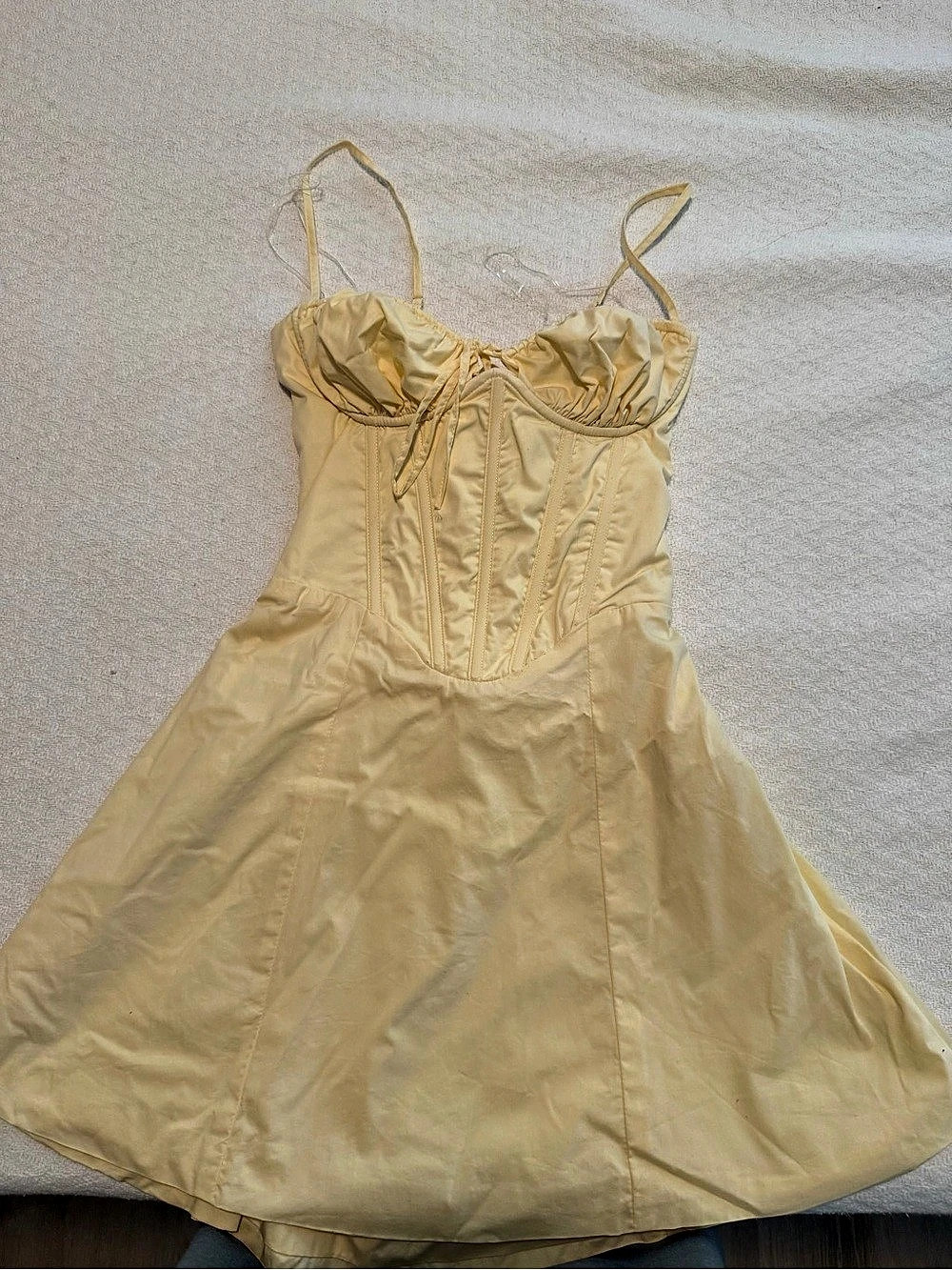 BABYBOO Analeigh Mini Dress Yellow Size Small